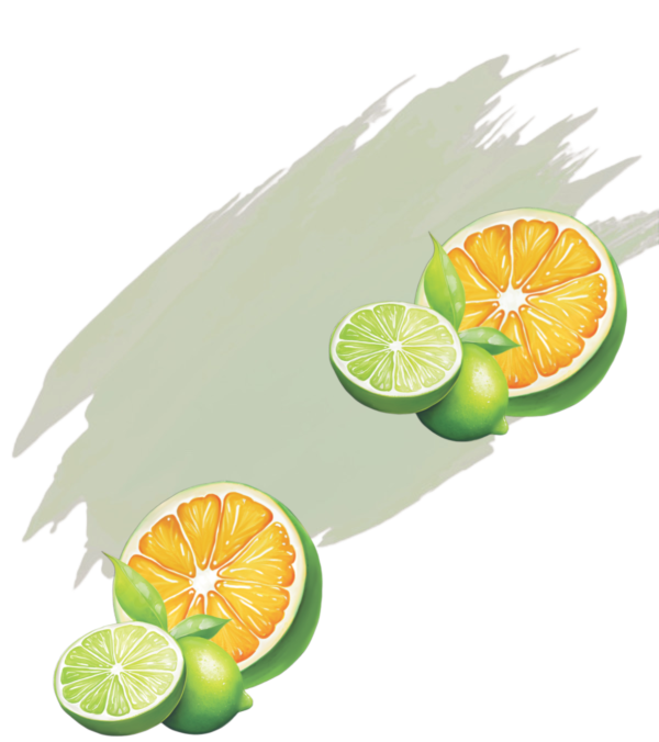 Green orange and Lime