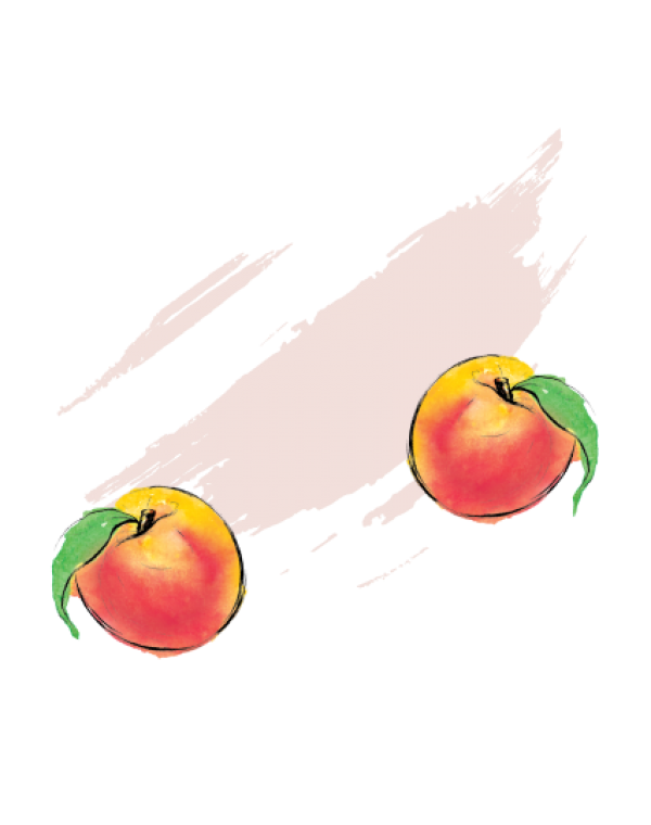 Персик с яблоком